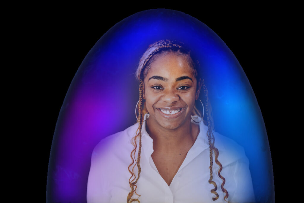 aura photo blue purple dome